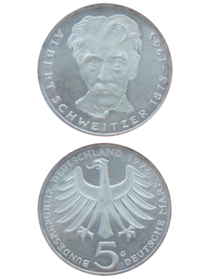 5 Mark, Albert Schweitzer