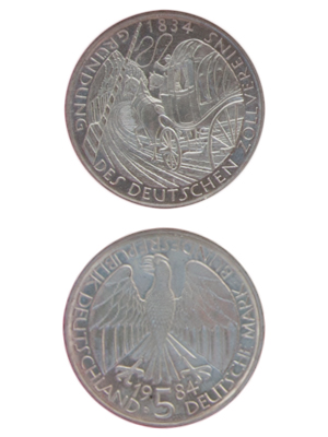 5 Mark, Gründung des Deutschen Zollvereins